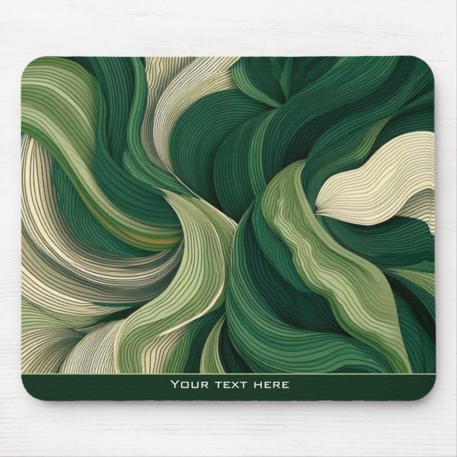 Minimalist Abstract Nature Earthy Green Botanical Mouse Mat (Front)