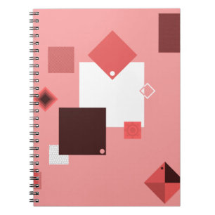 Minimalist Abstract Pink Design Notebook