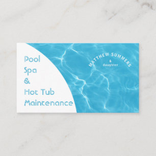 Minimalist Abstract Pool Water Ripples US Business Card