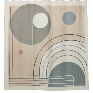 Minimalist Abstract Shower Curtain