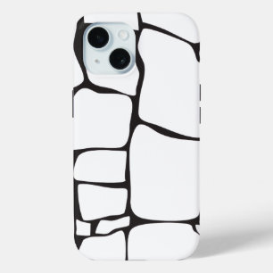 Minimalist Abstract Stone Pattern iPhone 15 Case