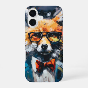 Minimalist Abstract Suited Fox iPhone 16 Case