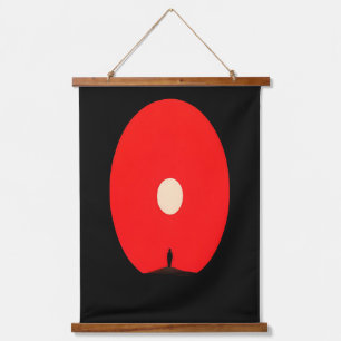 Minimalist Abstract Sunset Silhouette Art Hanging Tapestry