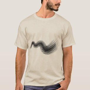 Minimalist Abstract Wave Brushstroke Men's Cotton T-Shirt