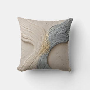 Minimalist Abstract Wave Clock Cushion
