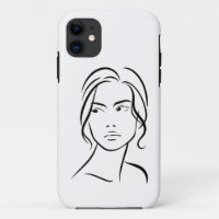 Minimalist Abstract Woman Face Line Art Drawing 4