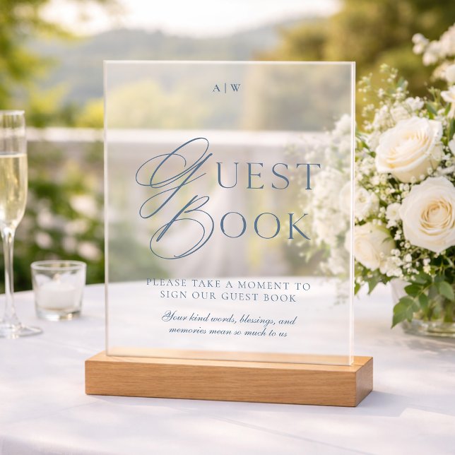 Minimalist Acrylic Wedding Guest Book Sign (Creator Uploaded)
