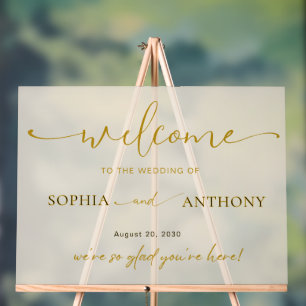 Minimalist Acrylic Wedding Welcome Sign