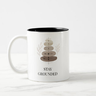 Minimalist Acupuncture Mug Stay Grounded coffee