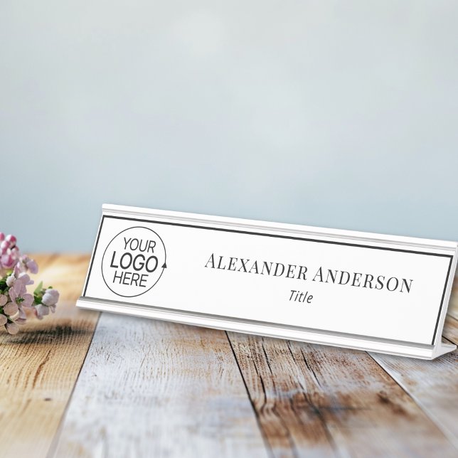 Minimalist Add Your Logo Minimal Typography Desk Name Plate (Minimalist Add Your Logo Minimal Typography Desk Name Plate)