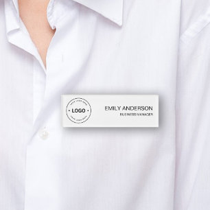 Minimalist Add Your Own Logo Name Tag