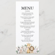 Minimalist Adventure Woodland Animals Baby Shower