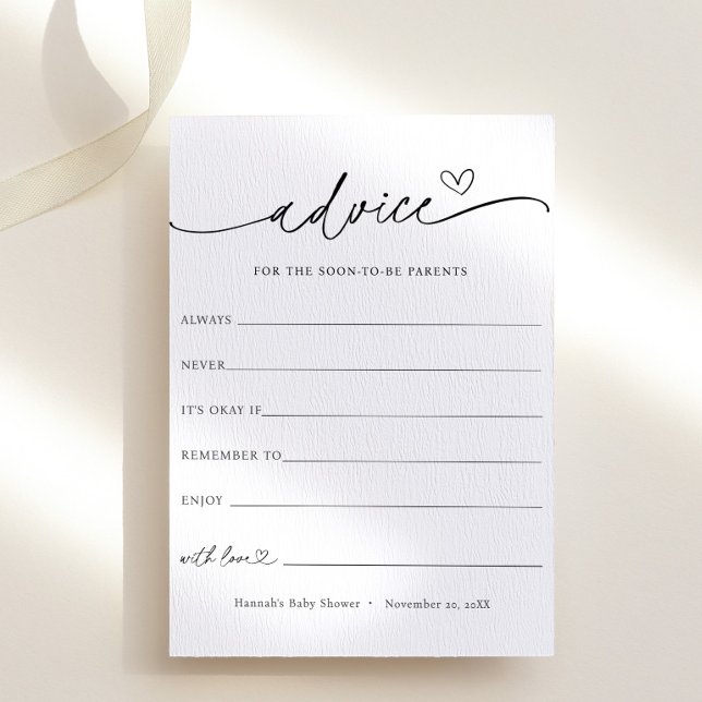 Minimalist Advice for the Newlyweds Card (Creator Uploaded)