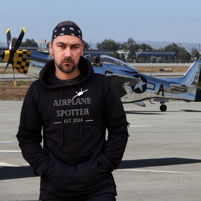 Minimalist Aeroplane Spotter, Personalised Custom Hoodie (Creator Uploaded)