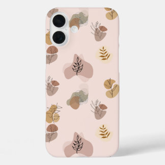Minimalist Aesthetic Abstract Art Patterned iPhone 16 Plus Case