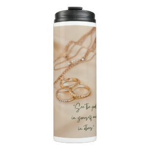 Minimalist Aesthetic Gold Travel Mug for Her