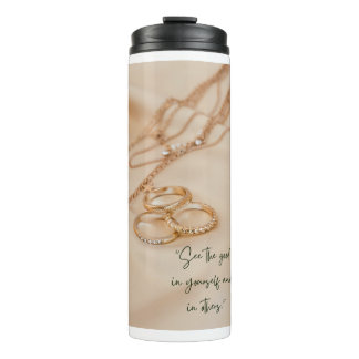 Minimalist Aesthetic Gold Travel Mug for Her