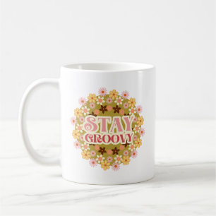 Minimalist Aesthetic Sunshine Flower Vibrant Retro Coffee Mug