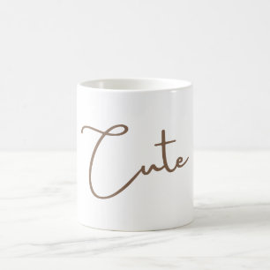 Minimalist Aesthetic Typography Mug - Cute Letter