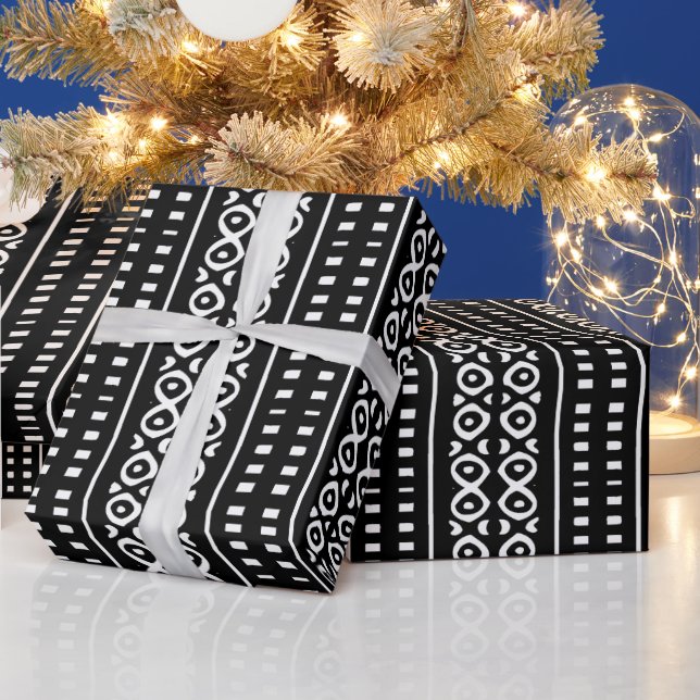 Minimalist African Print Wrapping Paper (Holidays)