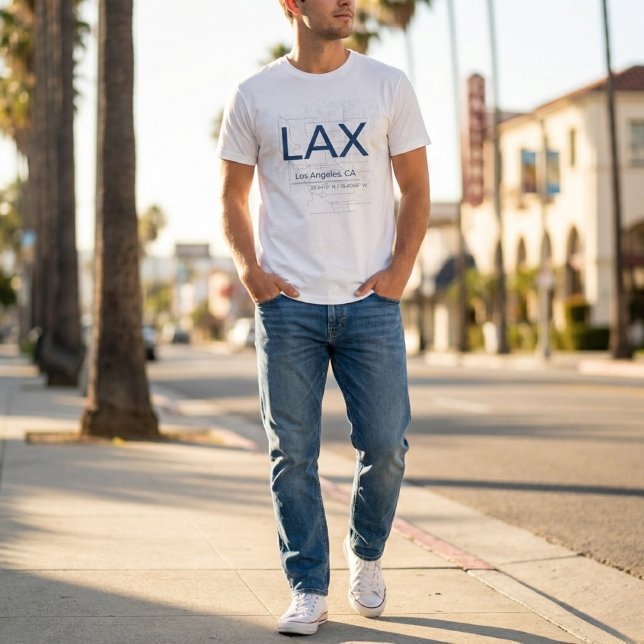 Minimalist Airport Code – Customizable LAX  T-Shirt (Creator Uploaded)