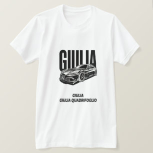 Minimalist Alfa Romeo Giulia Quadrifoglio Italian T-Shirt