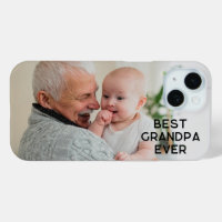 Minimalist All Caps Best Grandpa Ever Photo