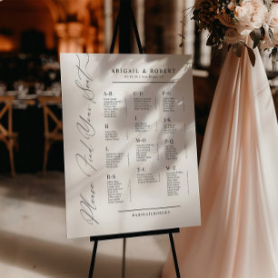 Minimalist Alphabetical Wedding Seating Chart