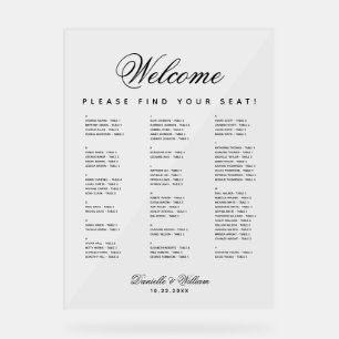 Minimalist Alphabetical Wedding Seating Chart