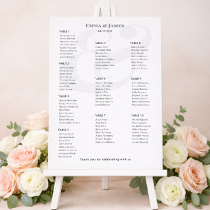 Minimalist Ampersand Wedding   10 Seating Chart