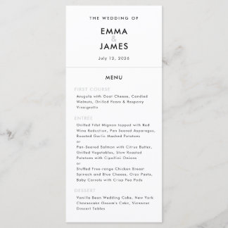Minimalist Ampersand Wedding | QR Code | Elegant Menu