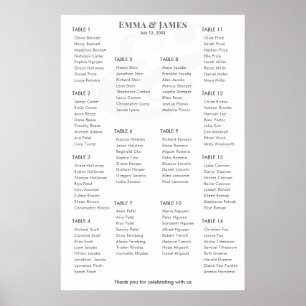 Minimalist Ampersand Wedding   Seating Chart 14
