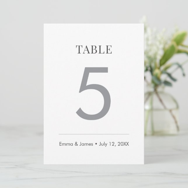 Minimalist Ampersand Wedding | Table Number (Standing Front)