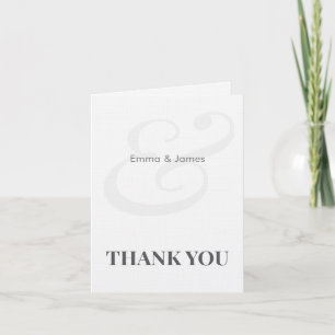 Minimalist Ampersand Wedding Thank You Card
