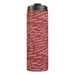 Minimalist Anatomy Pattern Thermal Tumbler