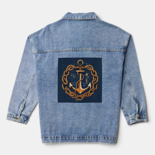 Minimalist Anchor with Coiled Rope – Strength & St Denim Jacket