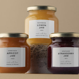 Minimalist and Chic Handwriting Script Food Label