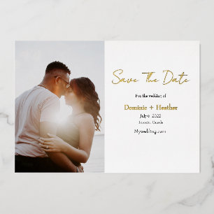 Minimalist and chic photo save the date