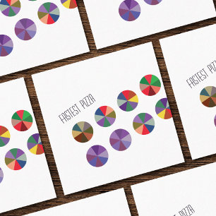 Minimalist and colourful abstract polka dots square business card