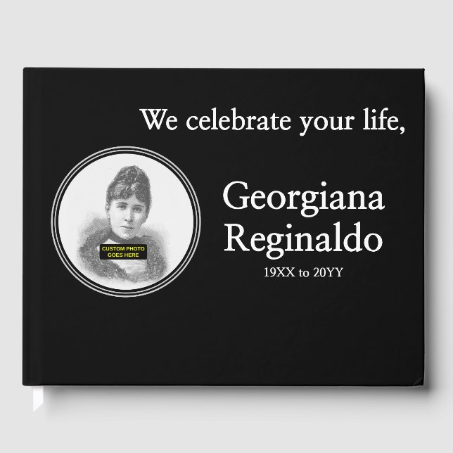 Minimalist and Customised Memorial Guestbook (Front)