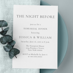 Minimalist And Elegant Rehearsal Dinner Invitation