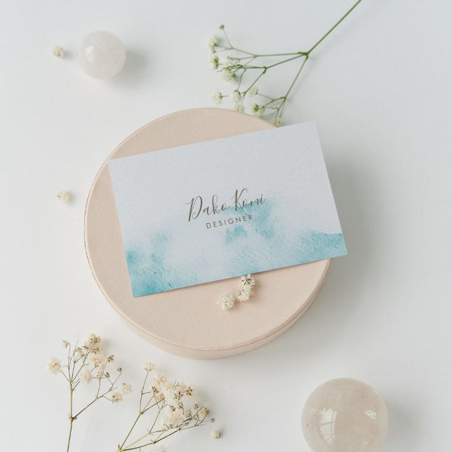Minimalist and elegant watercolor business card (Creator Uploaded)
