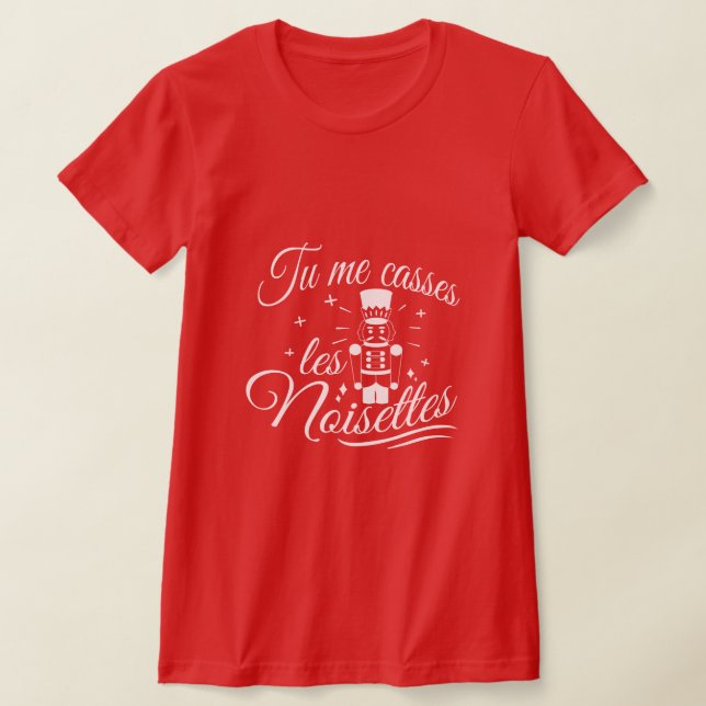 Minimalist and funny: unique hazelnut puzzle T-Shirt (Laydown)