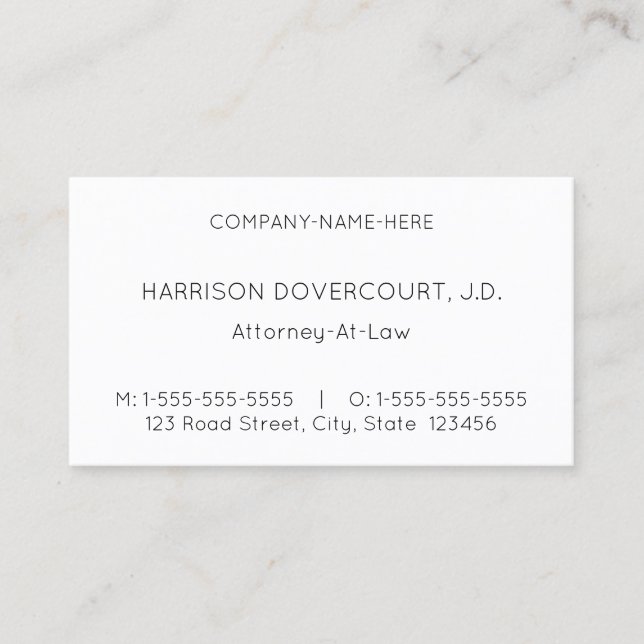 Minimalist and Humble Business Card (Front)