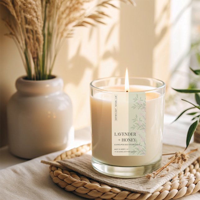 Minimalist and Modern Botanical Candle Label  (Creator Uploaded)