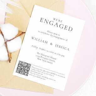 Minimalist And Modern Engagement Party Invitation