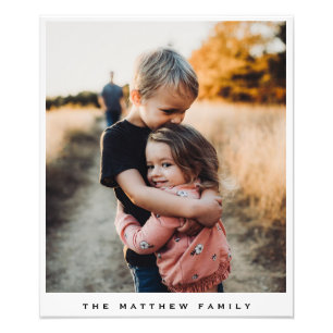 Minimalist and Modern Typewriter Family Photo Print