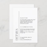 Minimalist and modern wedding information  enclosure card<br><div class="desc">Minimalist and modern wedding information Enclosure Card</div>