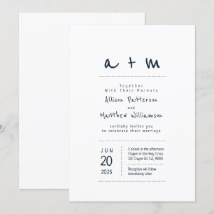 Minimalist and Modern Wedding Invitation