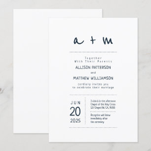 Minimalist and Modern Wedding Invitation